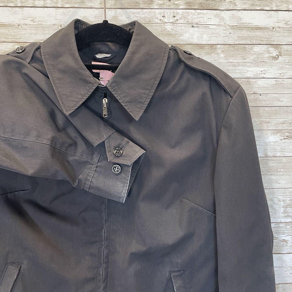 Vintage '87 Neptune Garment Co Womens 14L Jacket Army Black Removable Liner Vest